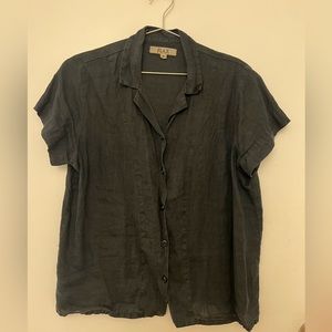 Flax Short Sleeve Button Down Shirt